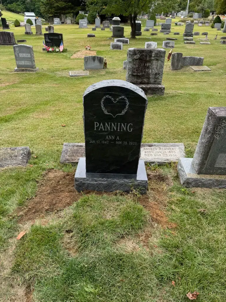 Black Granite Headstone hand-carved by Black Granite Memorials in NJ — image 2