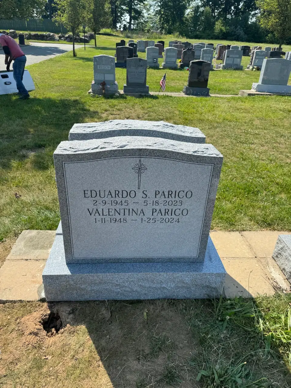 Black Granite Headstone hand-carved by Black Granite Memorials in NJ — image 3